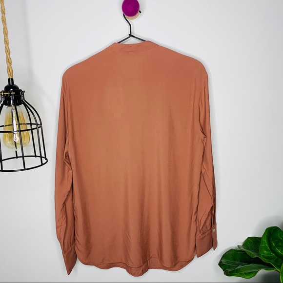 NWT Vince - Relaxed Band Collar Blouse XS - Picture 4 of 10